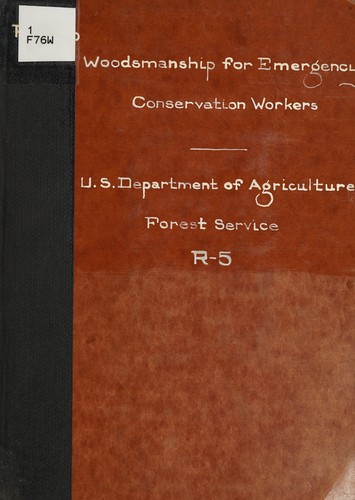 Cover for Woodsmanship for Emergency conservation workers