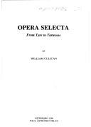 Cover for Opera Selecta