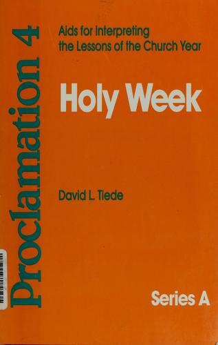 Cover for Holy week, series A