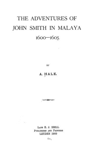 Cover for The adventures of John Smith in Malaya, 1600-1605