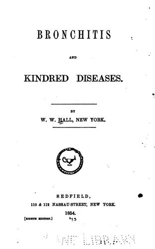 Cover for Bronchitis and kindred diseases