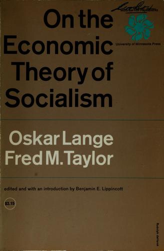 Cover for On the economic theory of socialism
