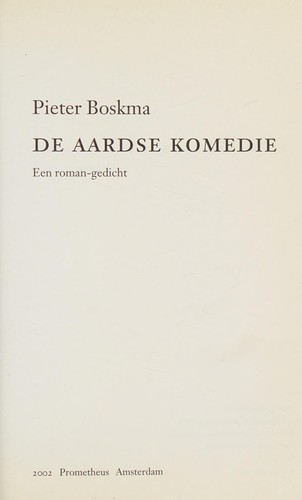 Cover for De aardse komedie