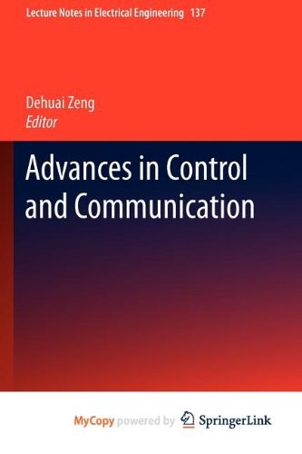 Cover for Advances in Control and Communication