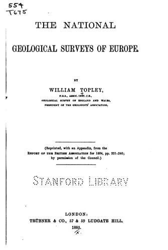 Cover for The National Geological Surveys of Europe