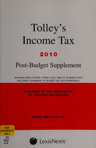 Cover for Tolley's Income Tax 2010 Poet-Budget Supplement