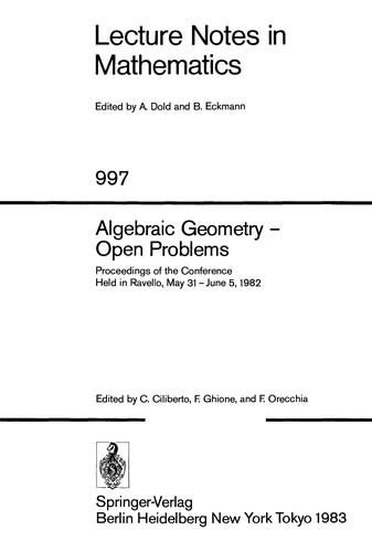 Cover for Algebraic geometry--open problems