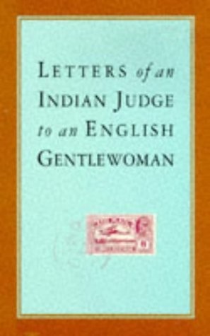 Cover for Letters of an Indian Judge to an English gentlewoman.