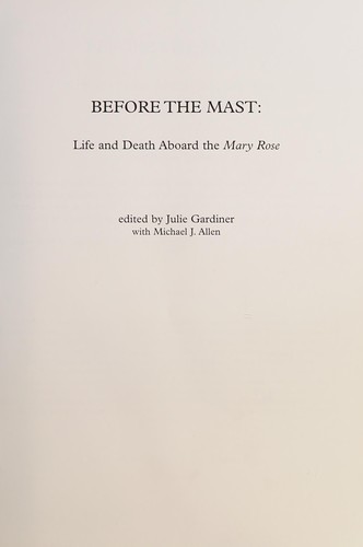 Cover for Before the Mast