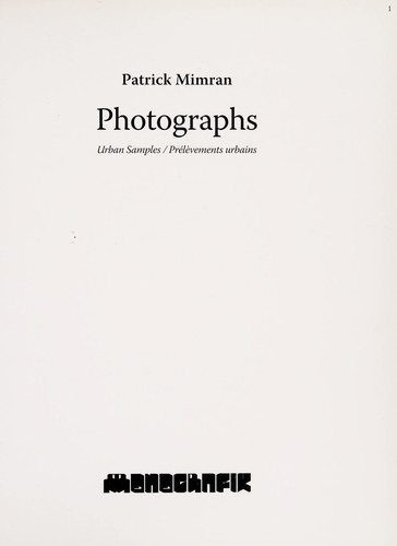 Cover for Photographs