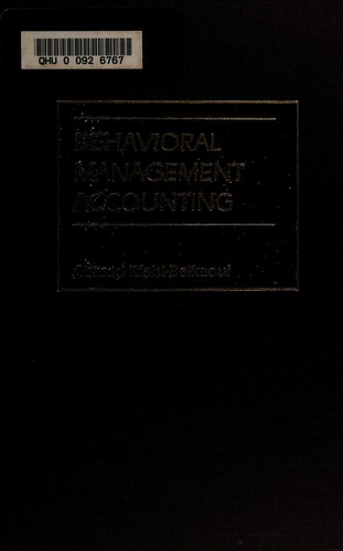 Cover for Behavioral management accounting