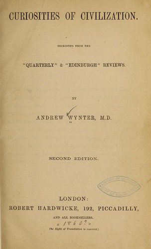 Cover for Curiosities of civilization
