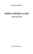 Cover for Søren Kierkegaard som filosof
