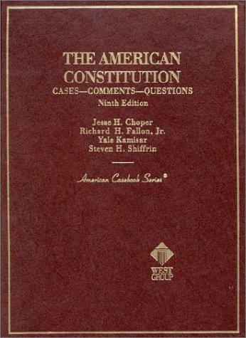 Cover for The American Constitution
