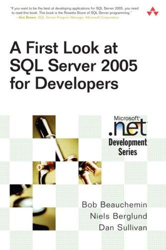 Cover for A first look at SQL server 2005 for developers