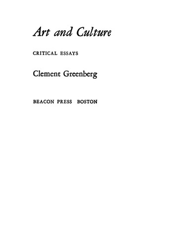 Cover for Art and culture