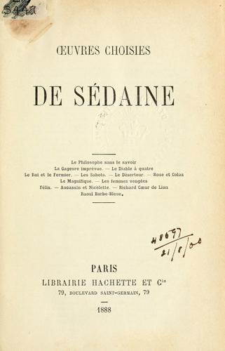 Cover for Oeuvres choisies