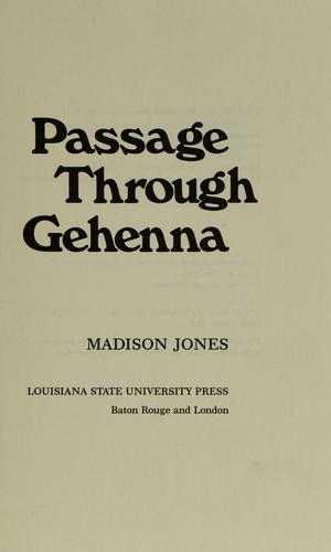 Cover for Passage through Gehenna
