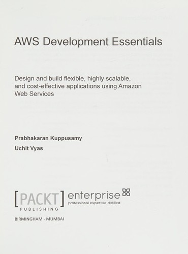 Cover for AWS development essentials