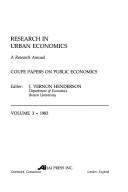 Cover for Research in Urban Economics