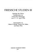 Cover for Friesische Studien III