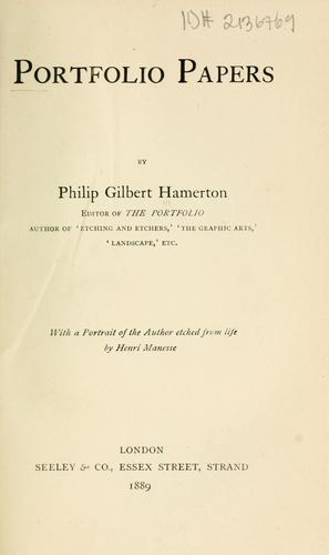 Cover for Portfolio papers