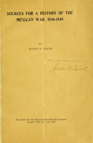 Cover for Sources for a history of the Mexican War, 1846-1848