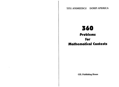 Cover for 360 Problems for Mathematical Contests