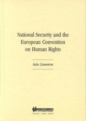 Cover for National Security and the European Convention on Human Rights