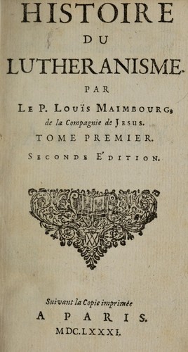 Cover for Histoire du lutheranisme