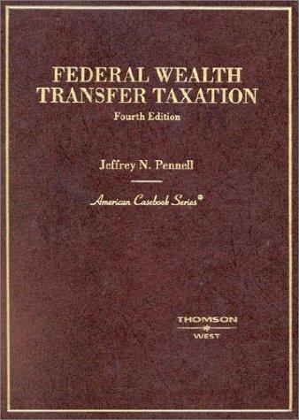 Cover for Federal wealth transfer taxation