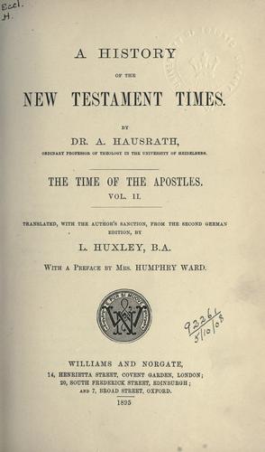 Cover for history of New Testament times
