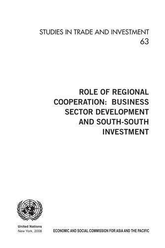 Cover for Role of regional cooperation