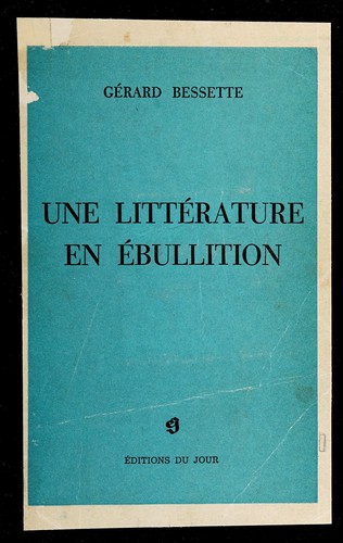 Cover for Une littérature en ébullition.