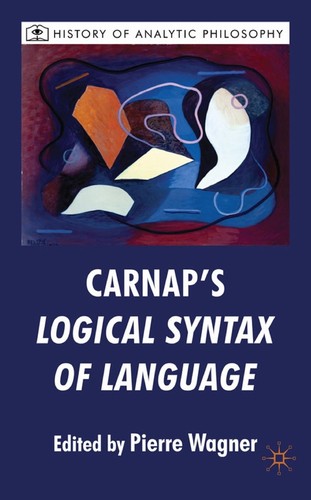 Cover for Carnap's Logical syntax of language