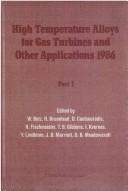 Cover for High Temperature Alloys for Gas Turbines and Other Applications 1986