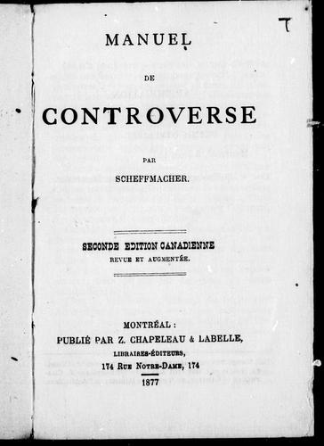 Cover for Manuel de controverse