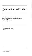 Cover for Bonhoeffer und Luther