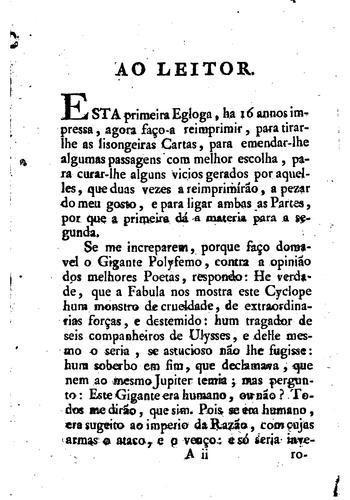 Cover for Galatéa egloga