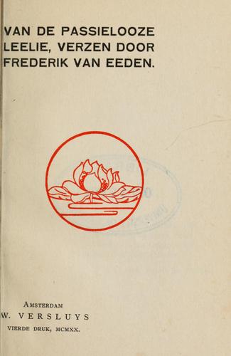 Cover for Van de passielooze leelie