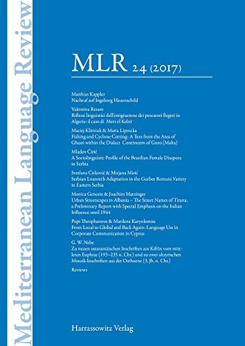 Cover for Mediterranean Language Review 29 (2022)