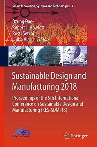 Cover for Sustainable Design and Manufacturing 2018