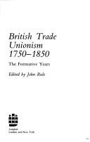Cover for British trade unionism, 1750-1850