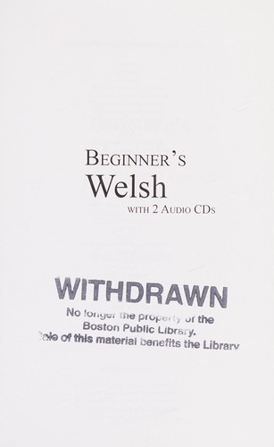 Cover for Beginner's Welsh