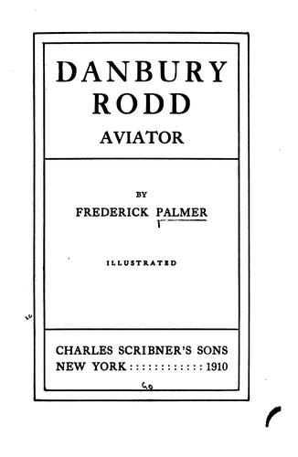 Cover for Danbury Rodd, aviator