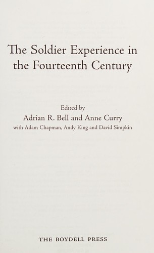 Cover for The soldier experience in the fourteenth century