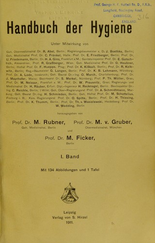Cover for Handbuch der Hygiene