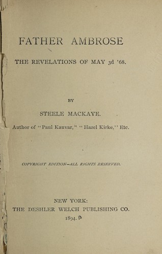 Cover for Father Ambrose