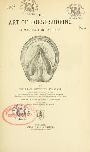 Cover for The art of horse-shoeing
