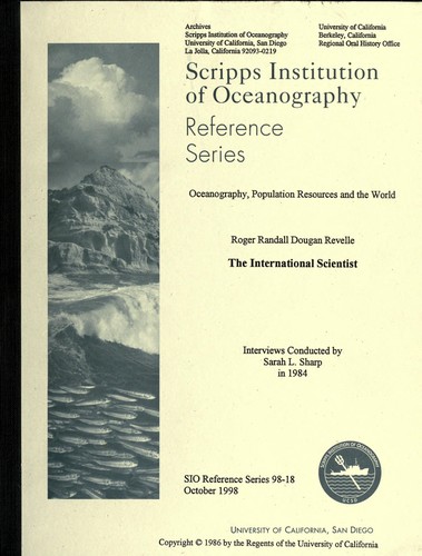 Cover for Oceanography, population resources and the world